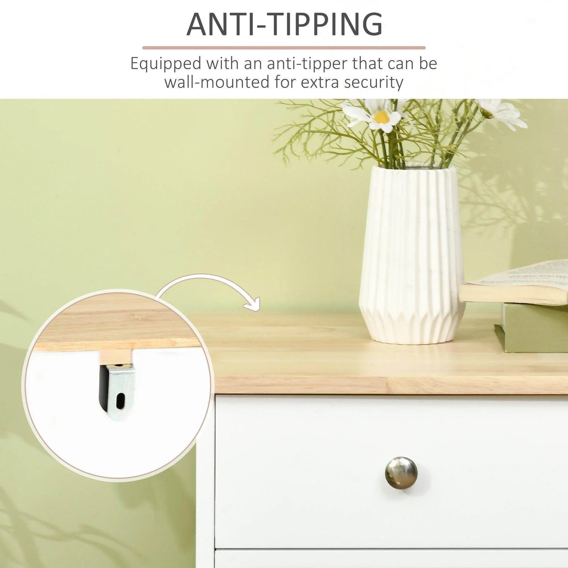 HOMCOM White Sideboard with Storage - Stylish and Functional - ALL4U RETAILER LTD