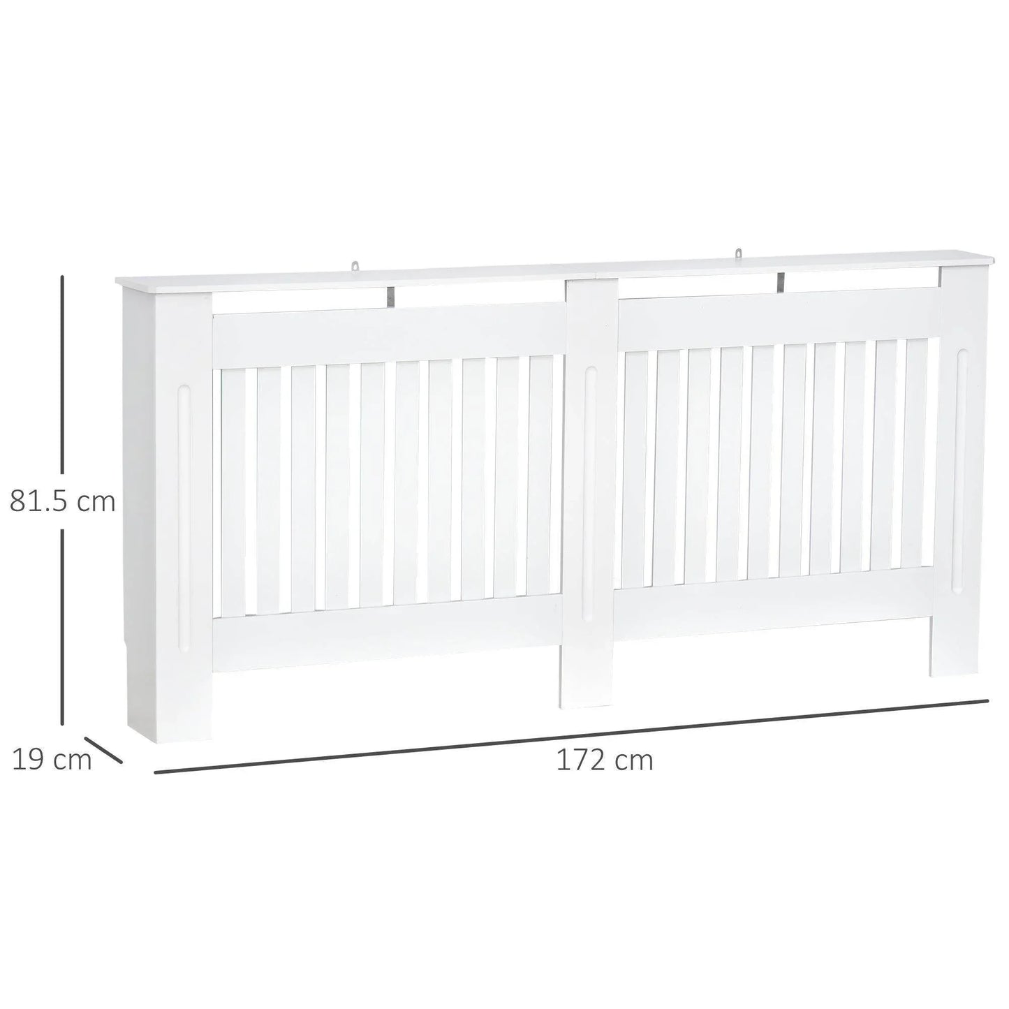 HOMCOM White Slatted Radiator Cover Cabinet - ALL4U RETAILER LTD