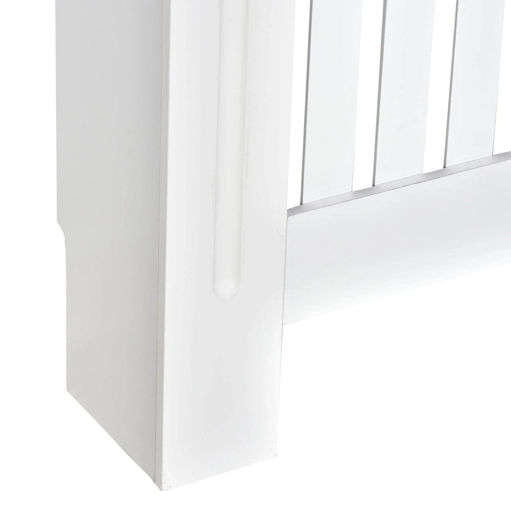 HOMCOM White Slatted Radiator Cover Cabinet - ALL4U RETAILER LTD