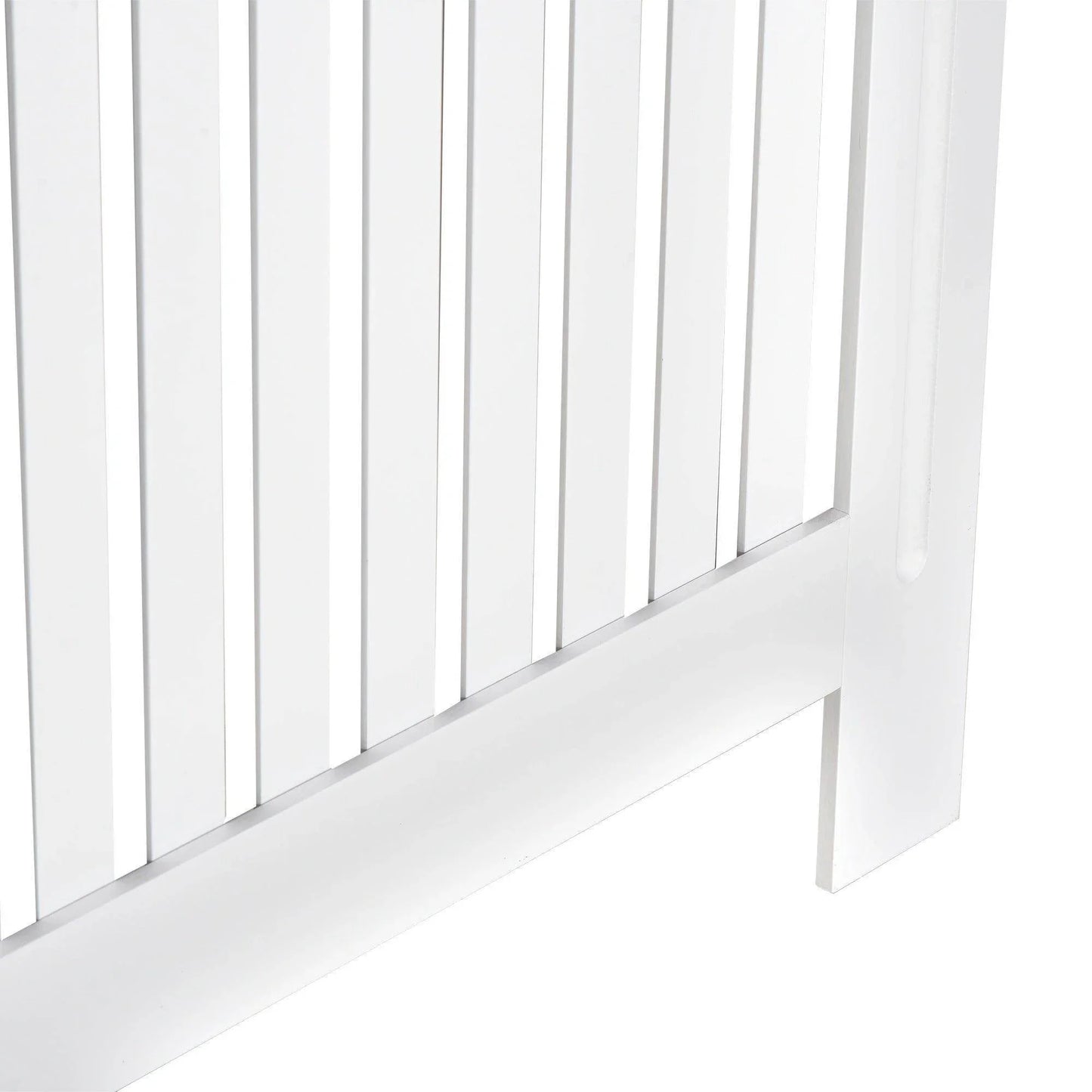 HOMCOM White Slatted Radiator Cover Cabinet - ALL4U RETAILER LTD