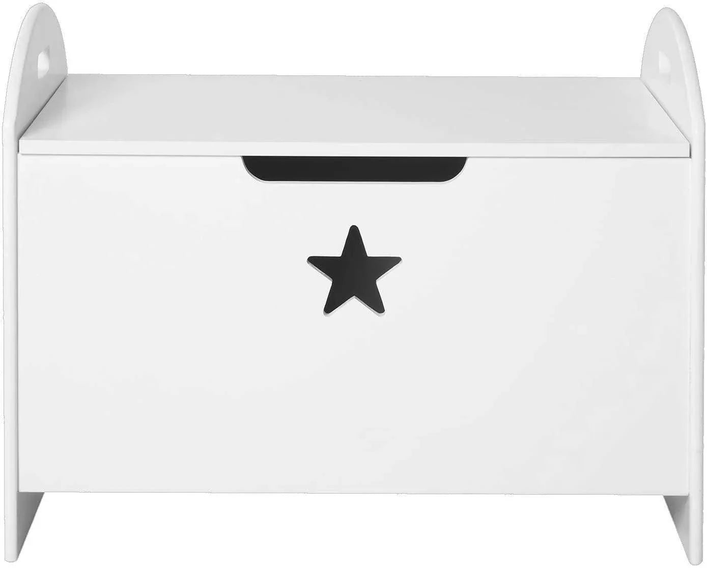 HOMCOM White Toy Chest with Safety Hinge - ALL4U RETAILER LTD