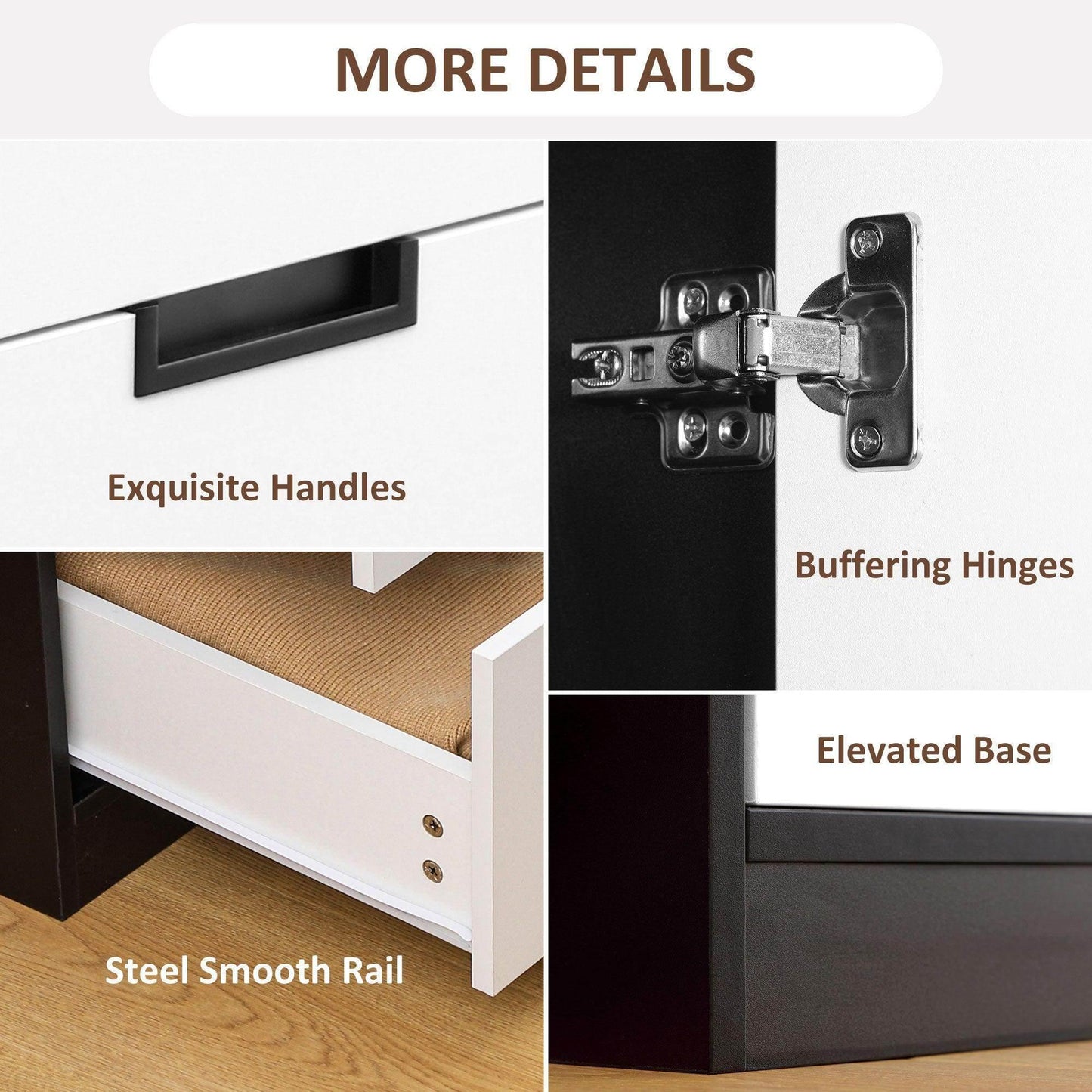 HOMCOM White Wardrobe with Drawers and Hanging Rod - ALL4U RETAILER LTD