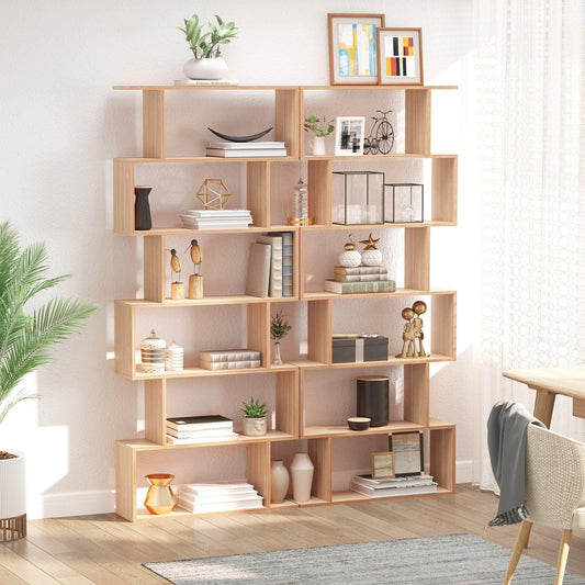 HOMCOM Wooden S-shaped Storage Display Unit - ALL4U RETAILER LTD