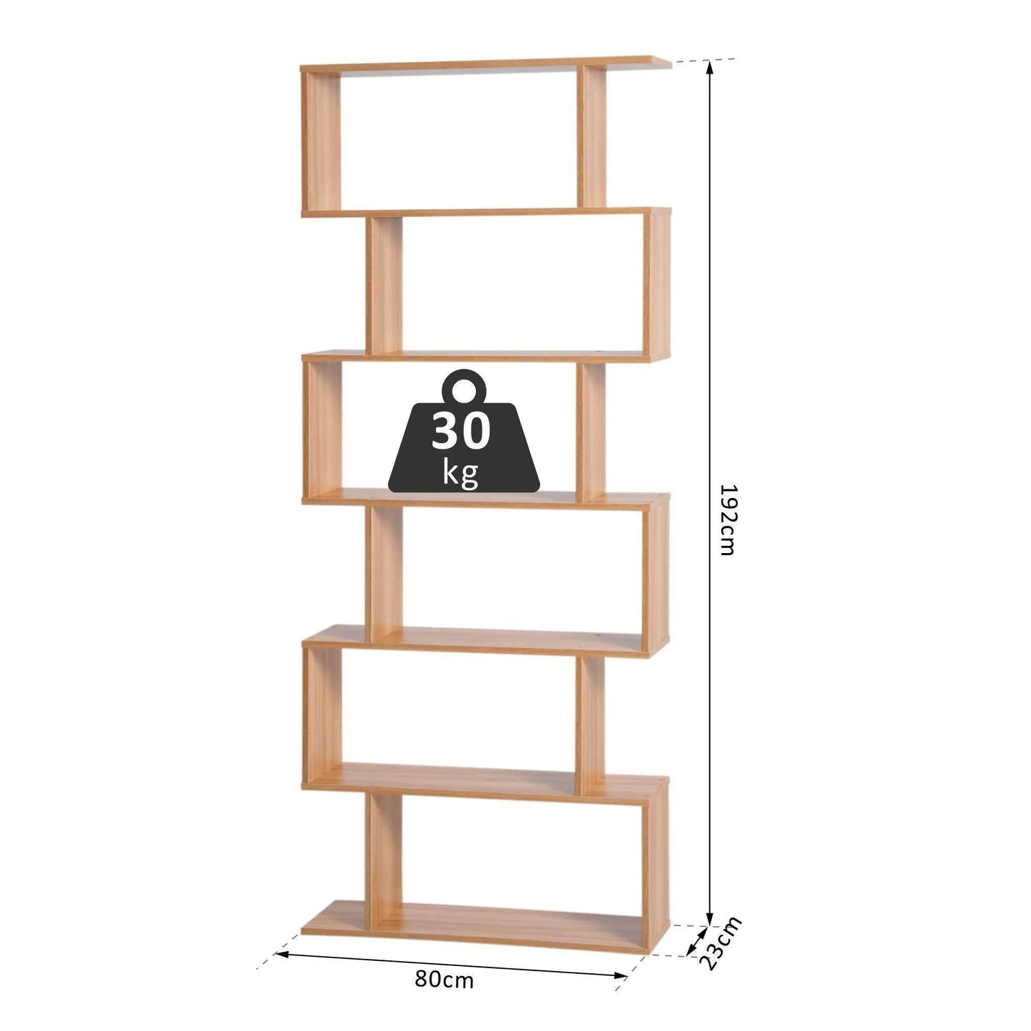 HOMCOM Wooden S-shaped Storage Display Unit - ALL4U RETAILER LTD