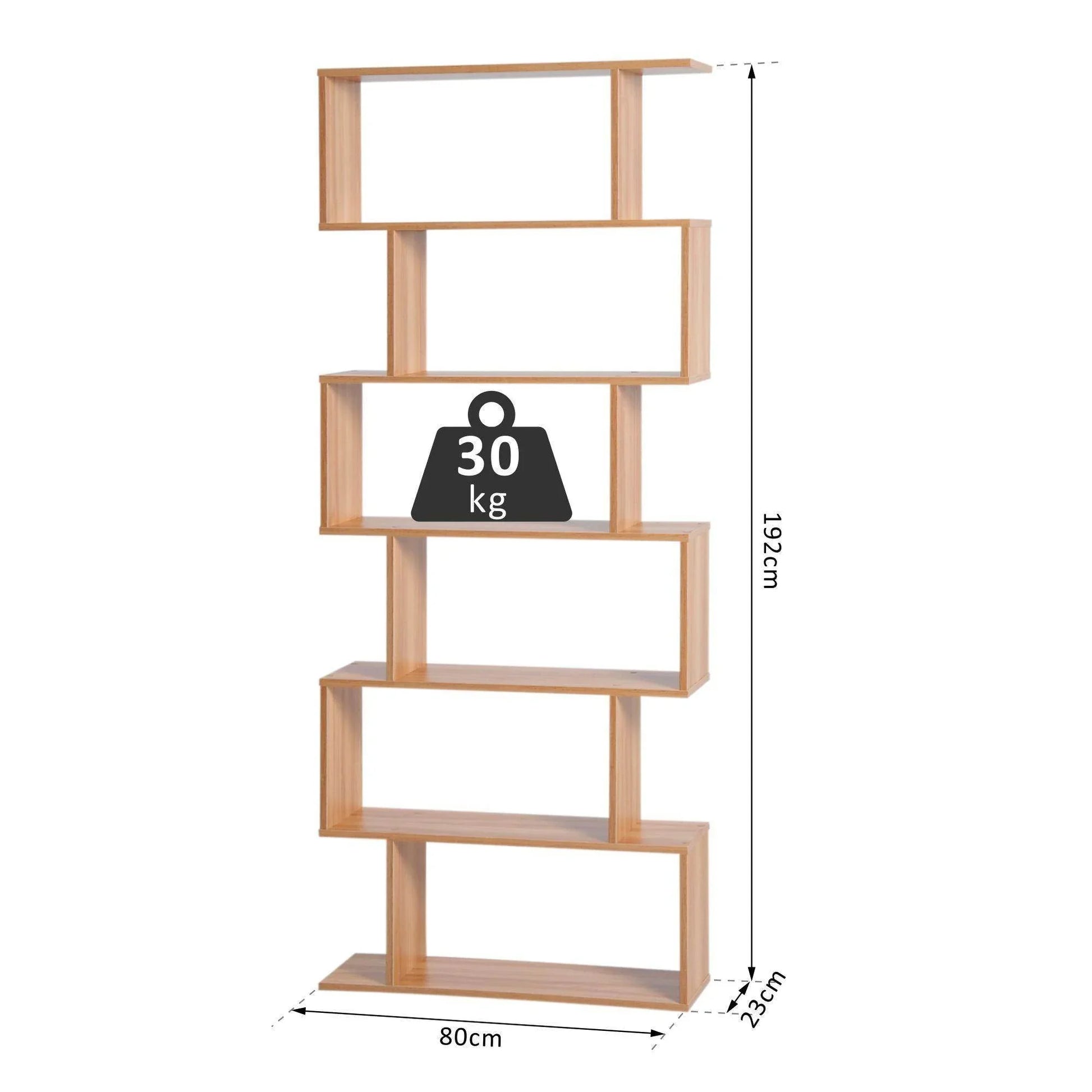 HOMCOM Wooden S-shaped Storage Display Unit - ALL4U RETAILER LTD