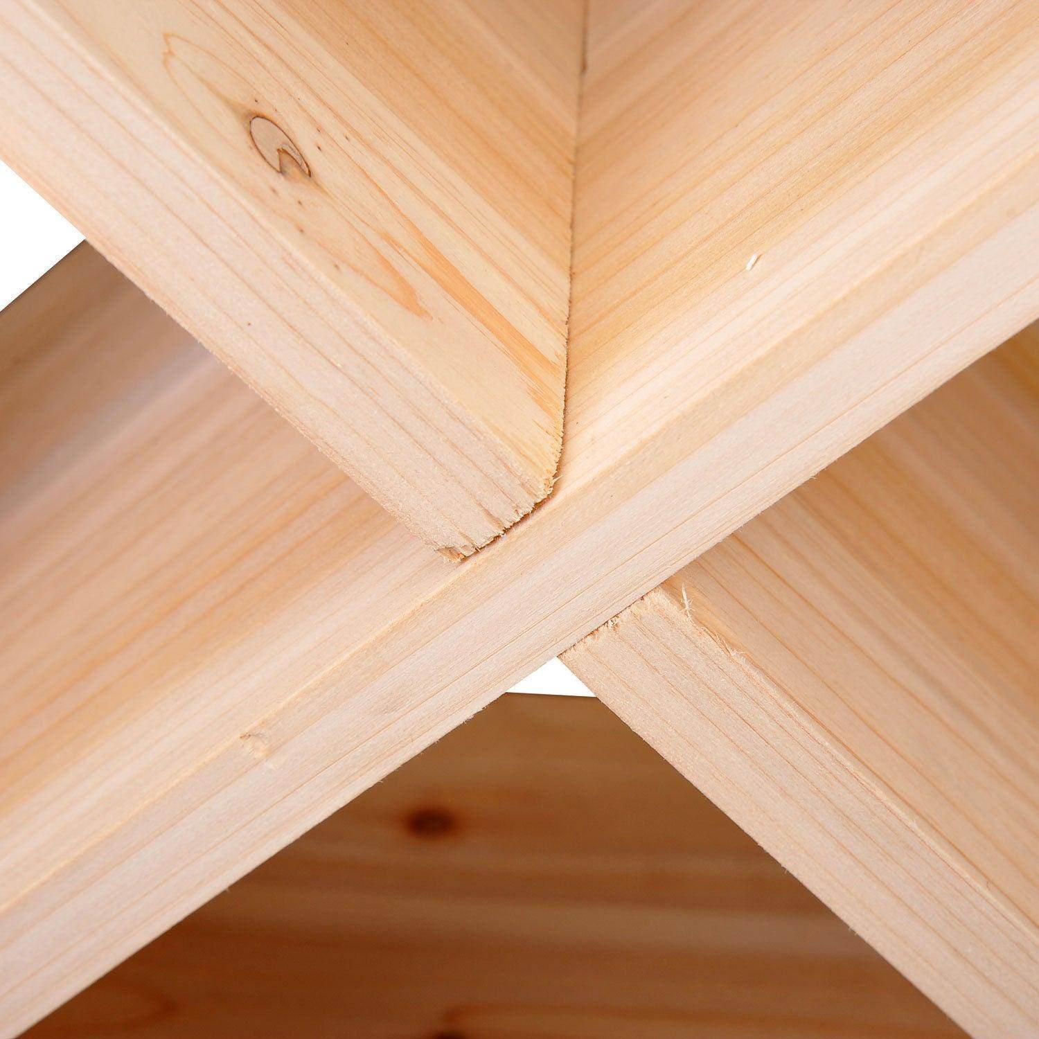 HOMCOM Wooden Wine Rack for 24 Bottles - Tabletop Storage Stand - ALL4U RETAILER LTD