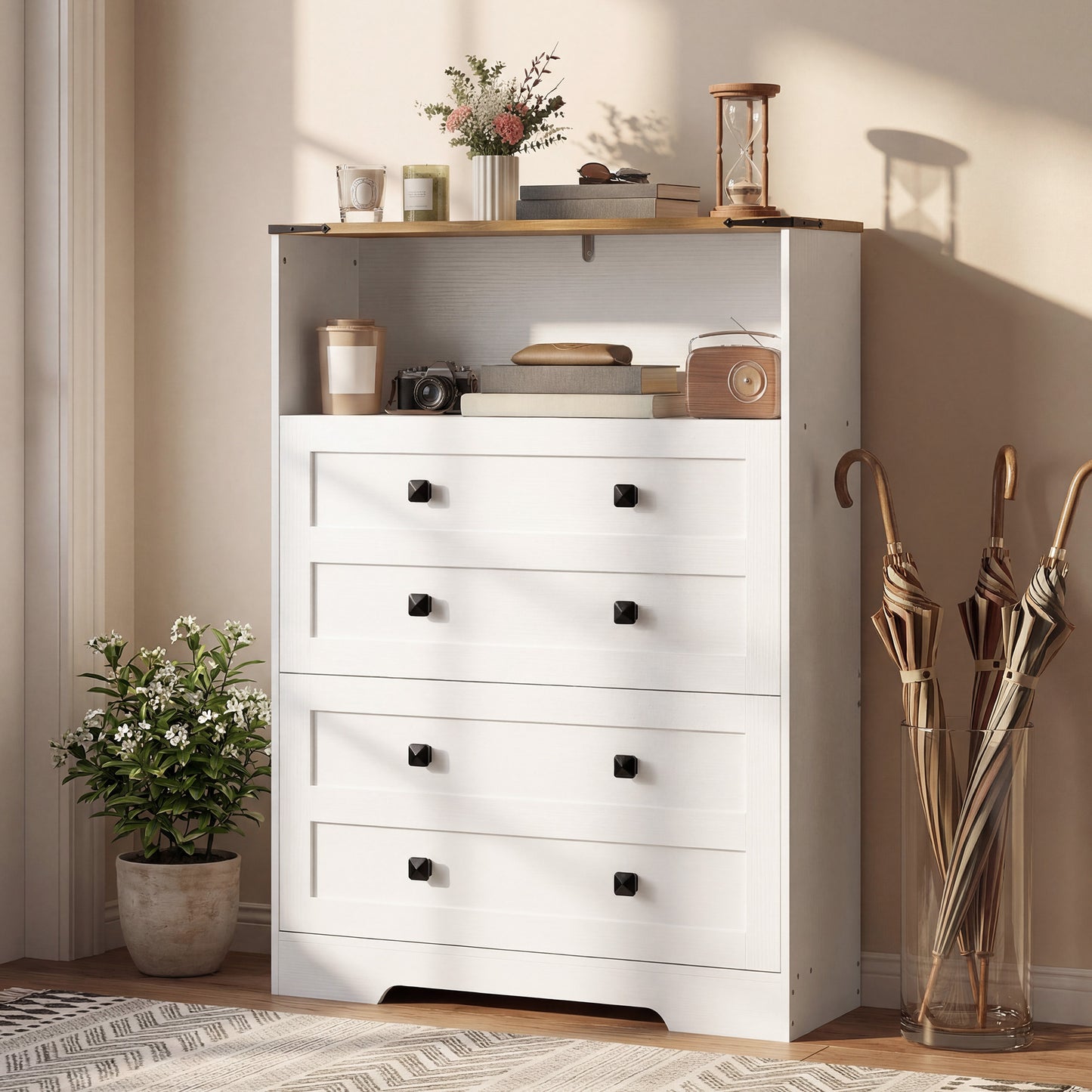 HOMCOM Narrow White Hallway Shoe Cabinet With Two Flip Drawers Holds 12 To 16 Pairs Adjustable Shelves