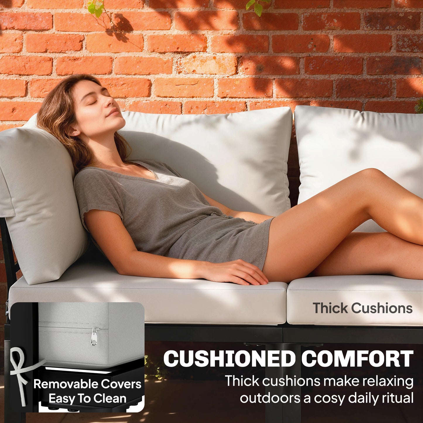 Outsunny 6 Piece Garden Corner Sofa Set With Loveseat Integrated Side Table And Coffee Table Modular Outdoor Furniture