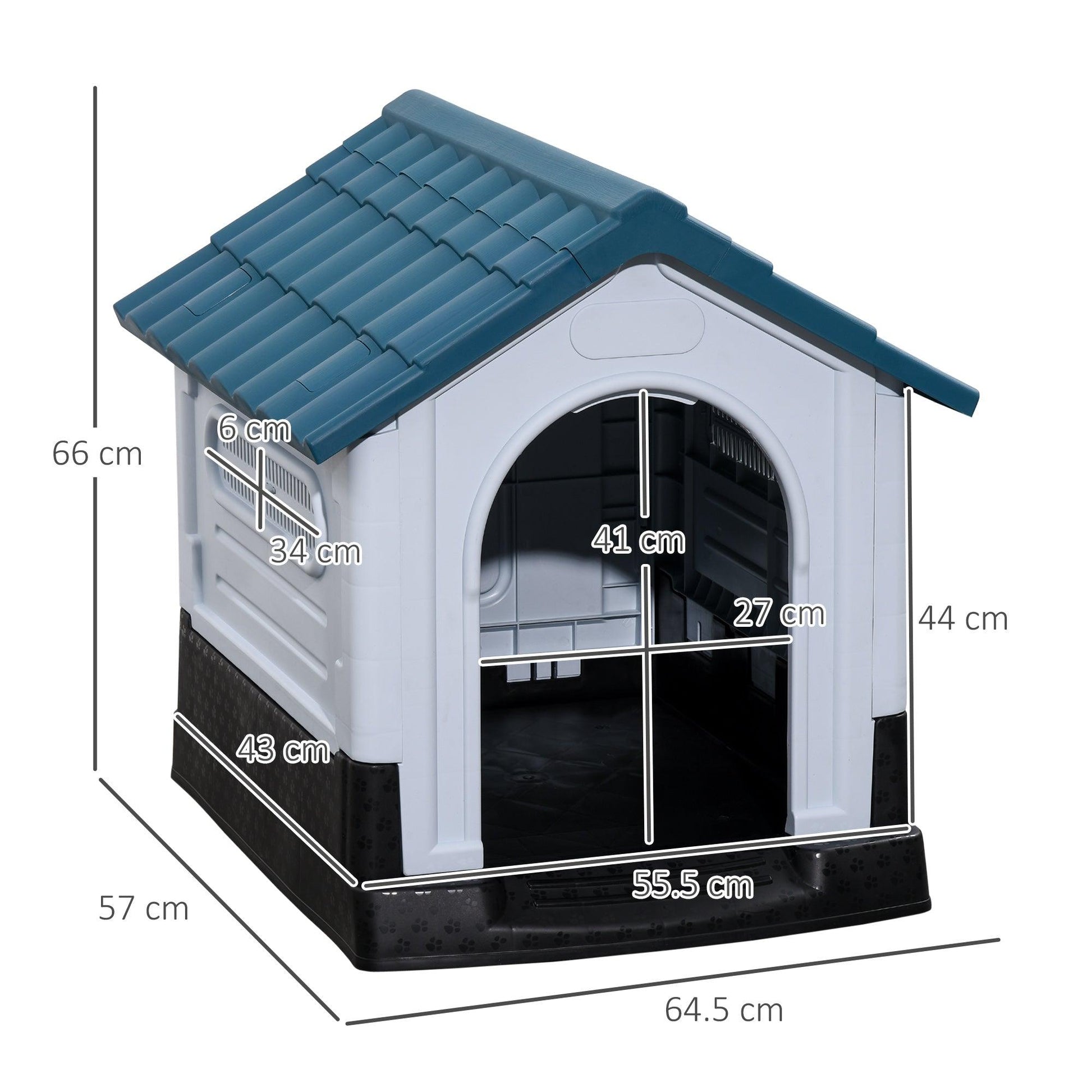 PawHut Miniature Dog Outdoor Kennel, 64.5x57x66cm - ALL4U RETAILER LTD