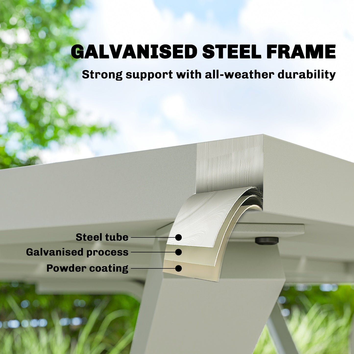 Outsunny 7 Piece Garden Table And Chairs Set With Umbrella Hole 6 Seater Outdoor Dining Set In Light Grey