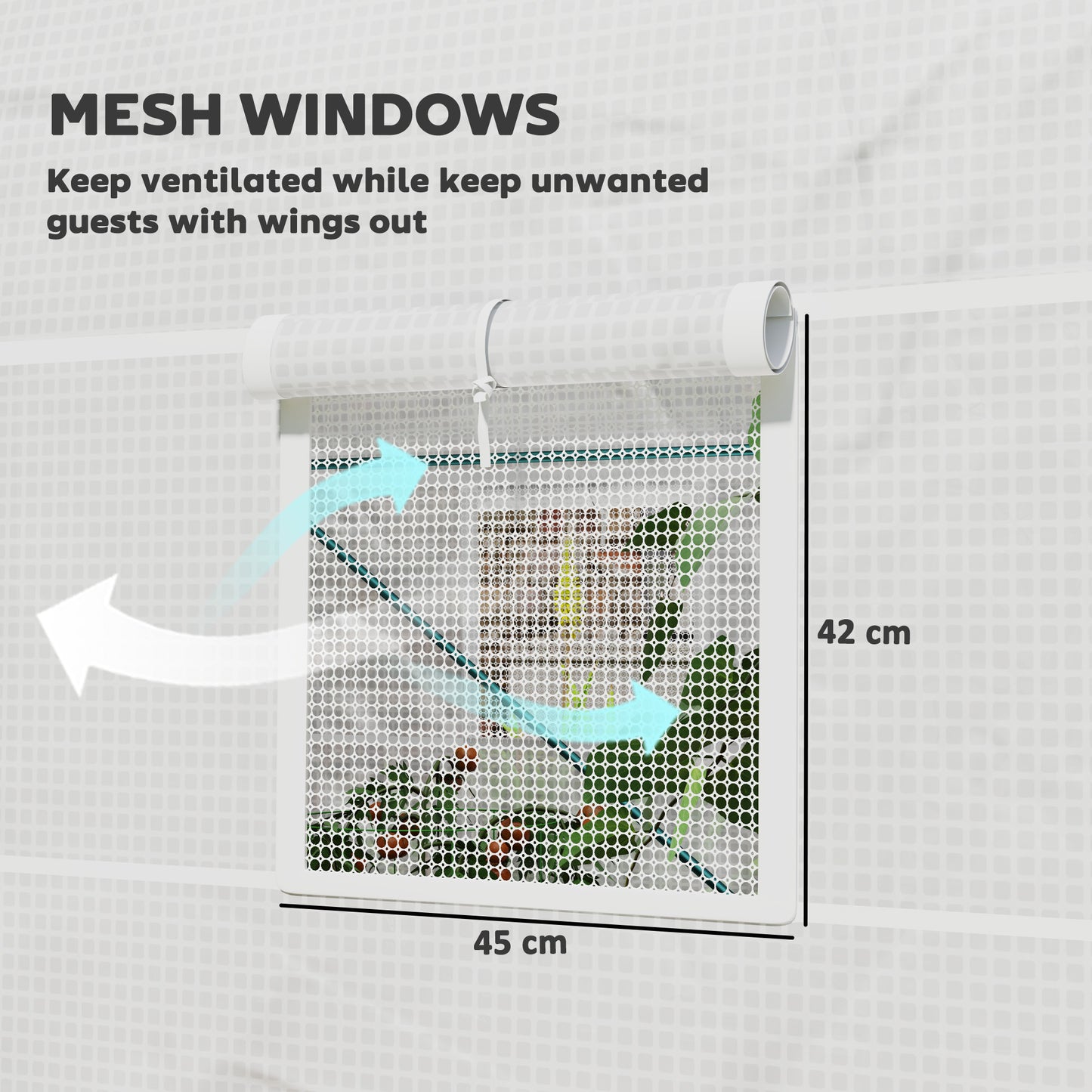 Outsunny 245 By 200 Cm Polytunnel Greenhouse With Four Windows Roll Up Door Steel Frame Durable Outdoor Garden Shelter