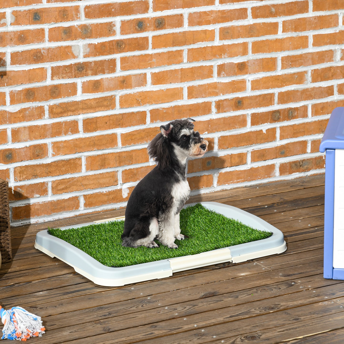 PawHut Indoor Pet Training Toilet with Artificial Grass and Leakproof Tray - 63 x 48.5cm - ALL4U RETAILER LTD