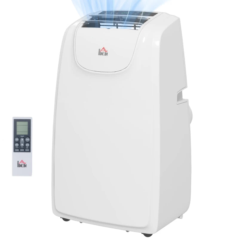 HOMCOM 12,000 BTU Mobile Air Conditioner: Dehumidifier, Quiet Mode, 24H Timer, Wheels, Child Lock - Ideal for Rooms up to 28m² - ALL4U RETAILER LTD