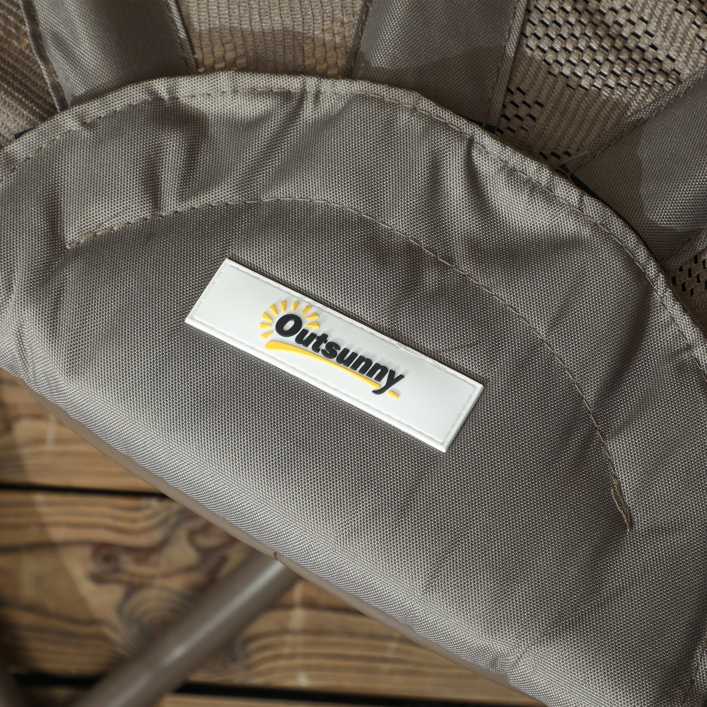 Outsunny Swivel Egg Chair With Cushions And Metal Frame Foldable Basket Seat Indoor Outdoor Lounge Chair Sand Brown