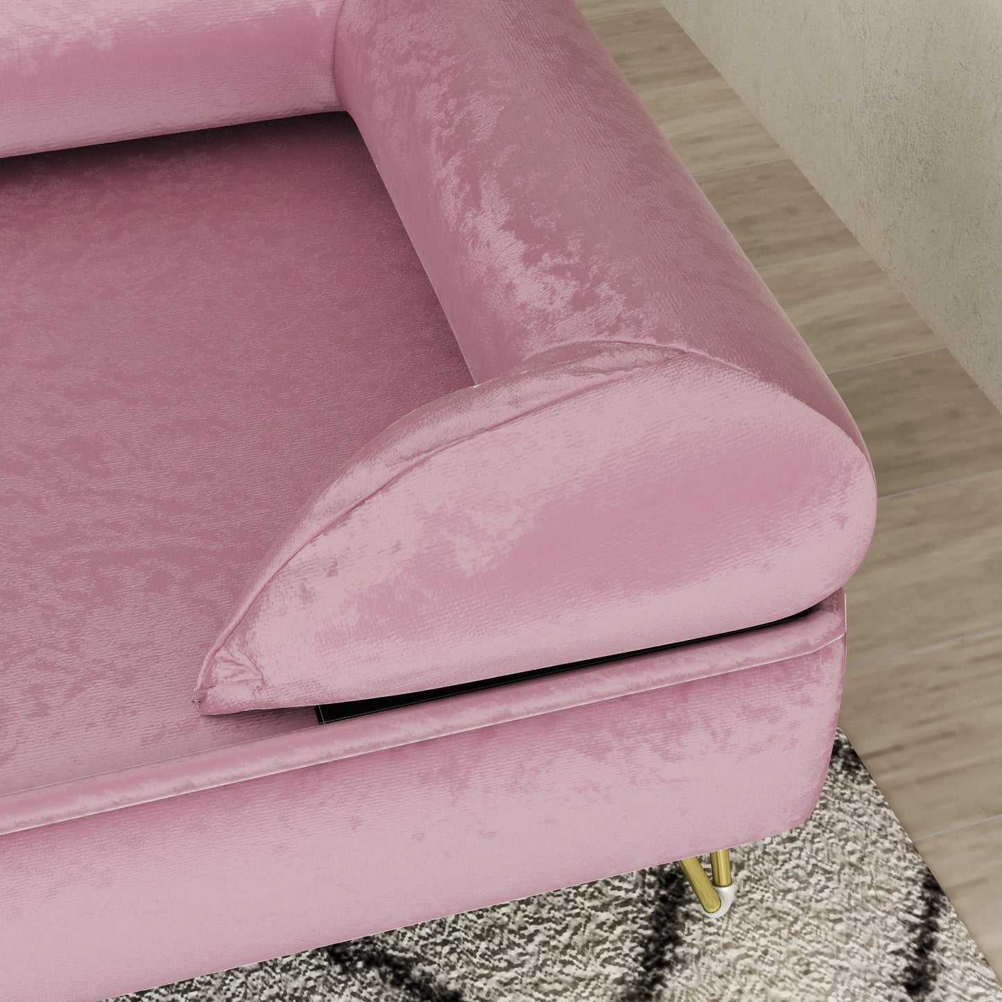 PawHut Luxurious Pink Dog Sofa with Removable Backrest and Washable Cover for Small to Medium Pets - ALL4U RETAILER LTD