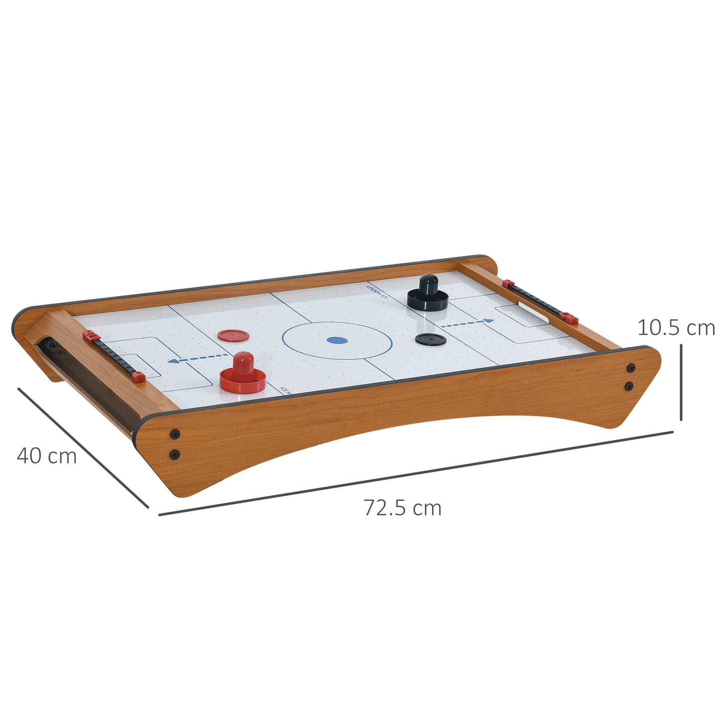 HOMCOM Portable Mini Air Hockey Game Table with Fan, Pucks, and Pushers - Fun for All Ages 8+ - ALL4U RETAILER LTD