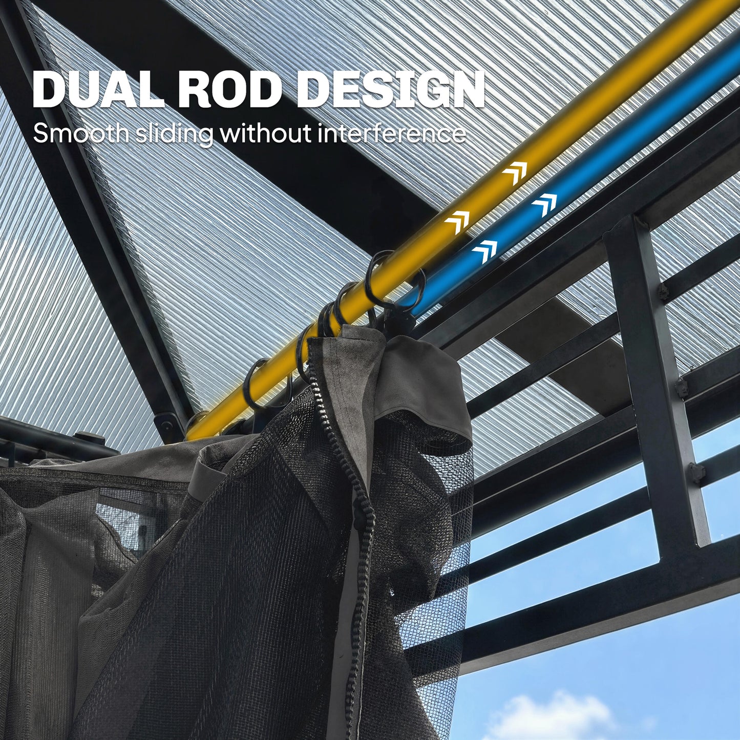 Outsunny 3.6 x 3.0 m Outdoor Hardtop Gazebo With Sides 2 Tier Roof Permanent Pavilion Garden Metal Dark Grey