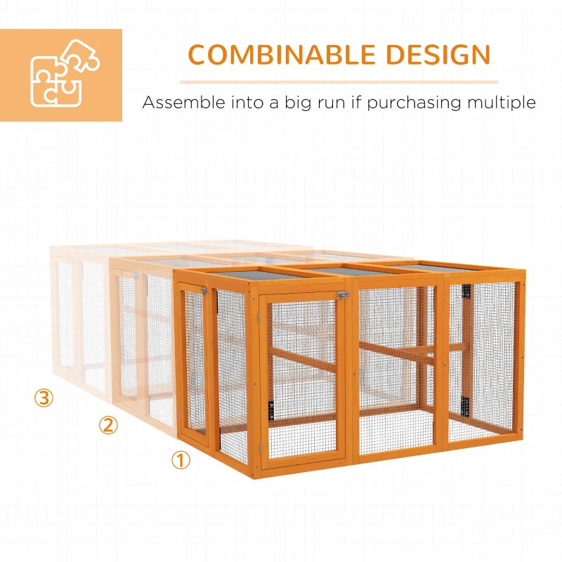 PawHut Wooden Chicken Coop with Combinable Design - Ideal Shelter for 1-3 Chickens - ALL4U RETAILER LTD