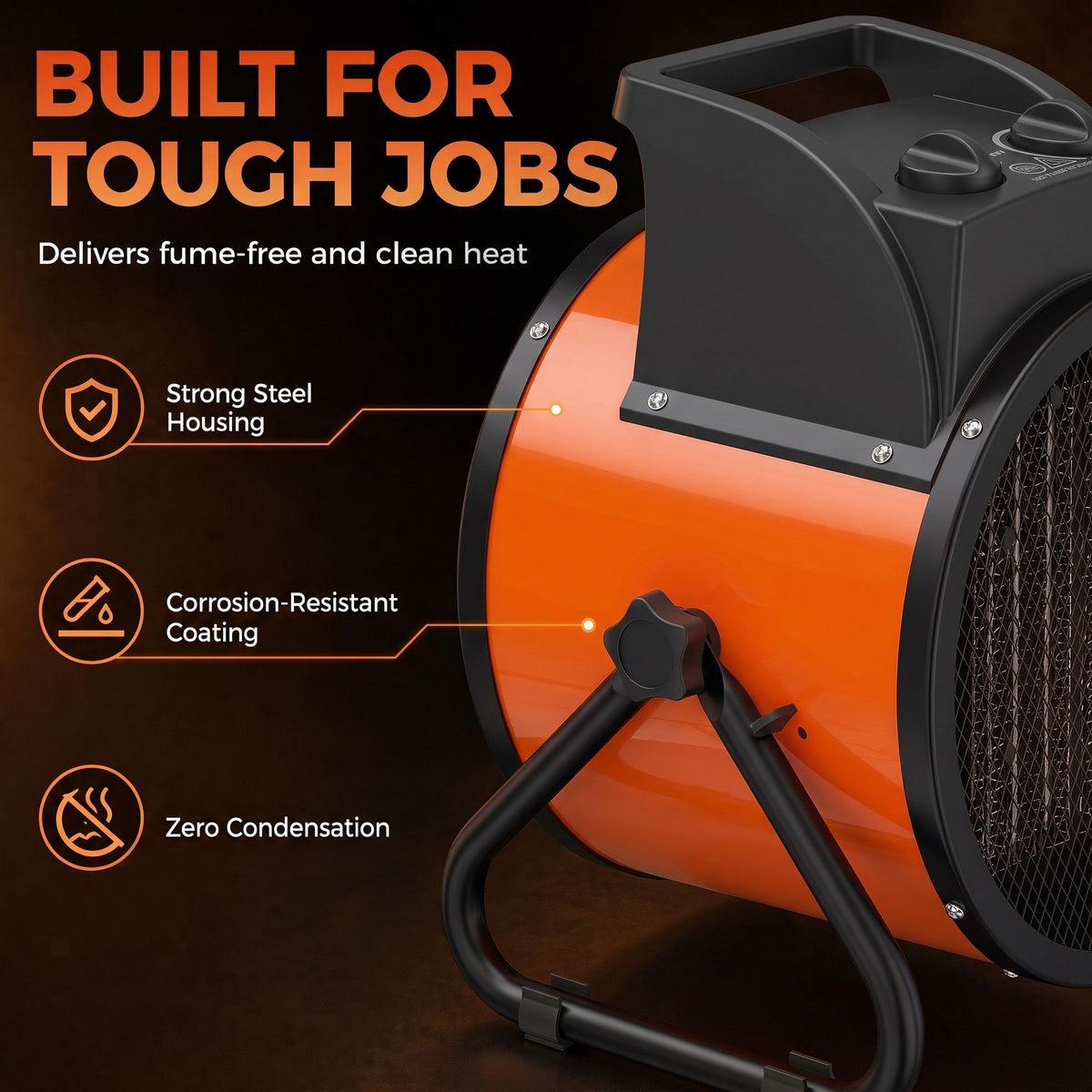 Outsunny 5000W Electric Ceramic Heater With Tilt Function And Thermostat