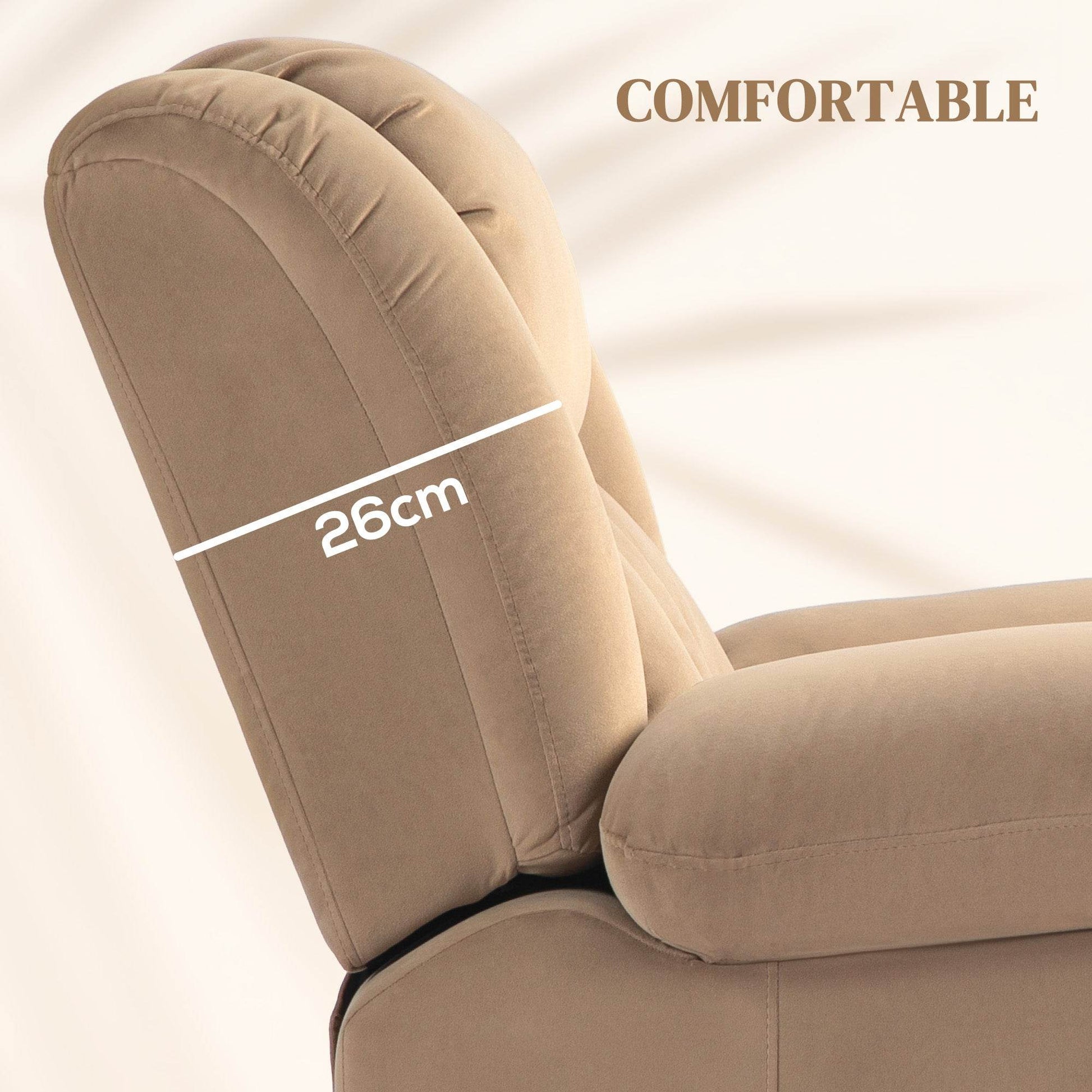 HOMCOM Electric Lift Recliner Chair with Massage and Heat, Overstuffed Armchair for Elderly, Light Brown with USB Ports and Cup Holders - ALL4U RETAILER LTD