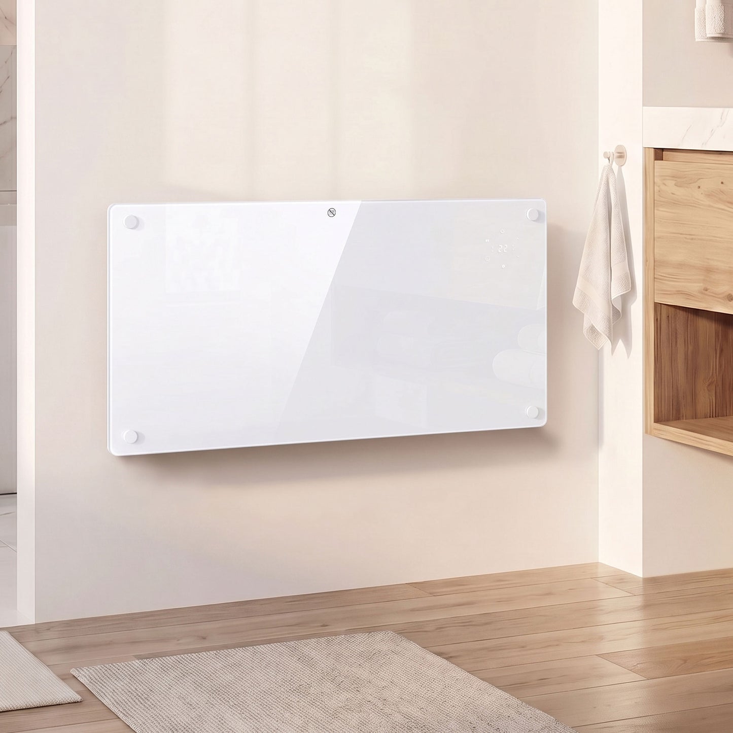 HOMCOM 1500W Smart Wall Mounted Electric Panel Heater