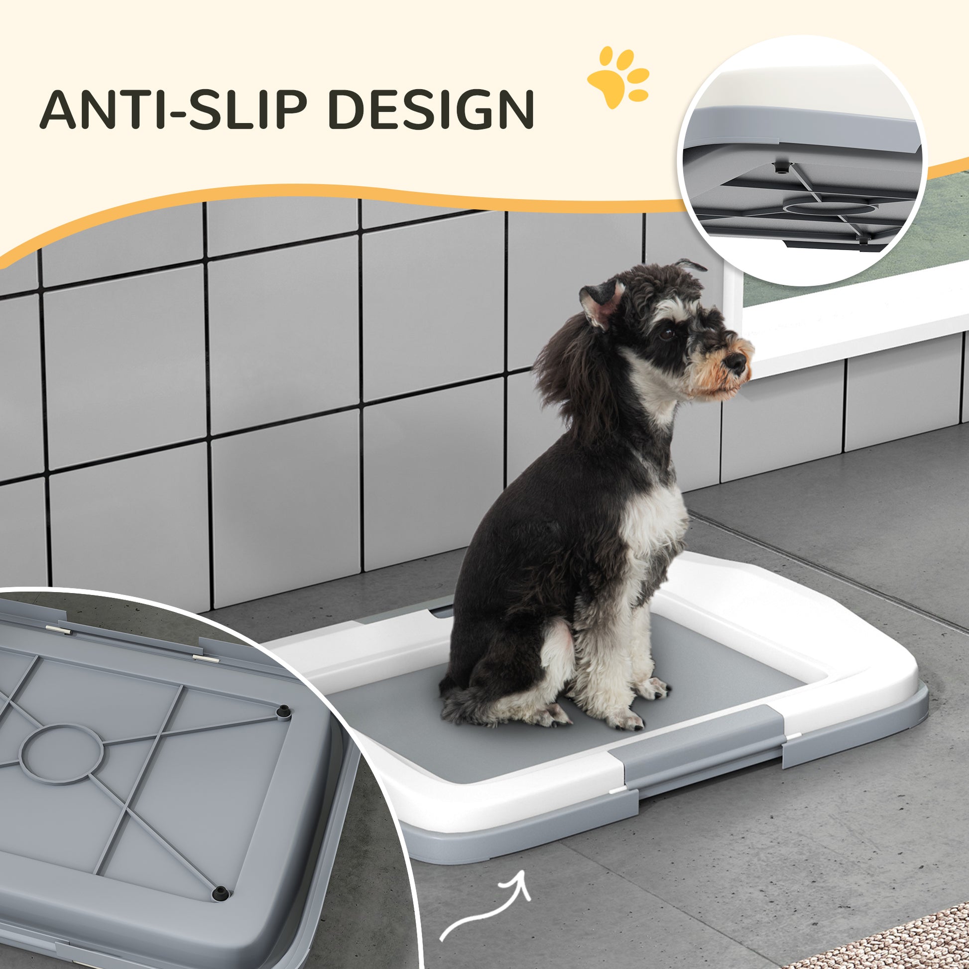 PawHut Compact Dog Training Toilet Tray - 47cm x 34cm - ALL4U RETAILER LTD