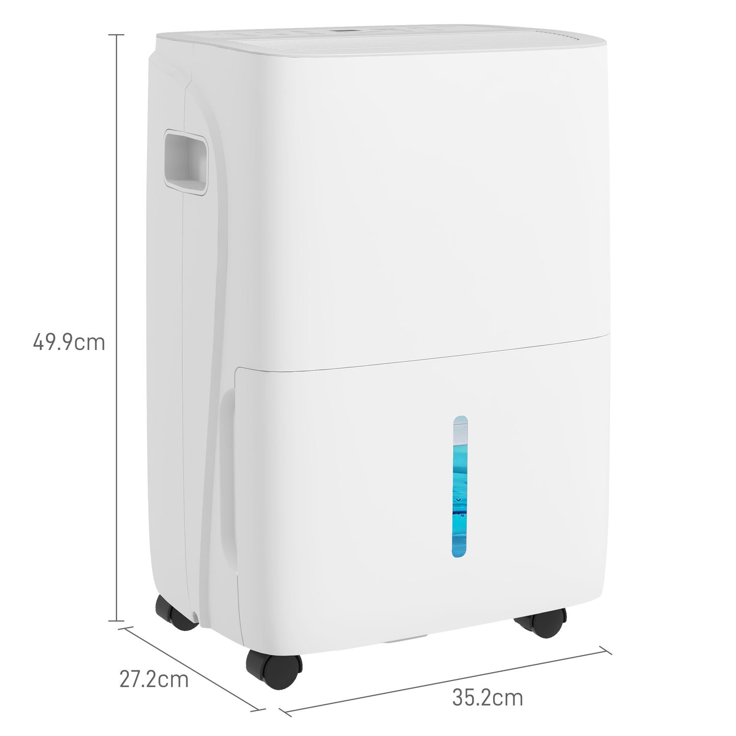 HOMCOM 30L/Day Advanced Dehumidifier with Auto-Clean Filter, Continuous Drainage, and Digital Humidity Display for Home, Bedroom, and Laundry - ALL4U RETAILER LTD