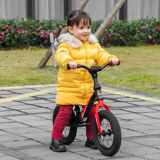 HOMCOM 12 Inch Kids Balance Bike, No Pedal Bicycle w/ Adjustable Height - ALL4U RETAILER LTD