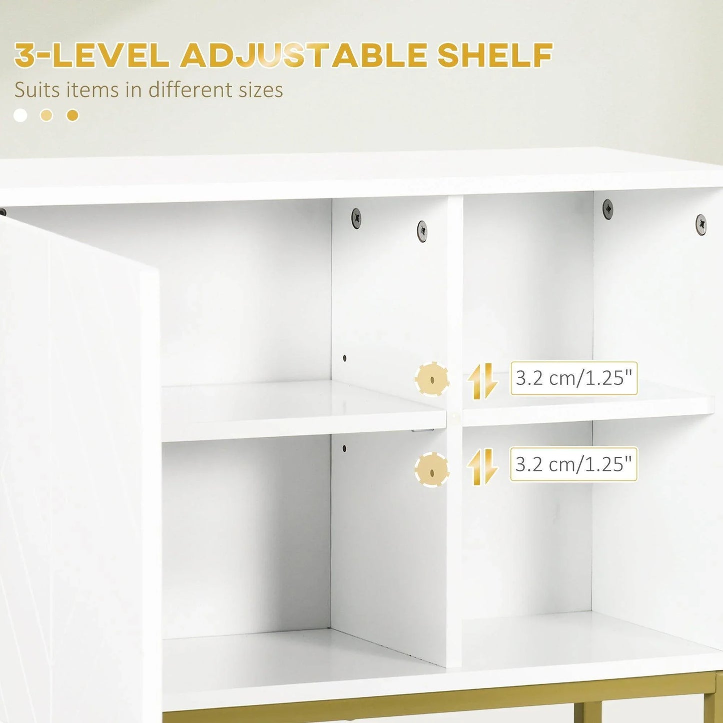 Kleankin Bathroom Wall Cabinet - White Over Toilet Storage - ALL4U RETAILER LTD