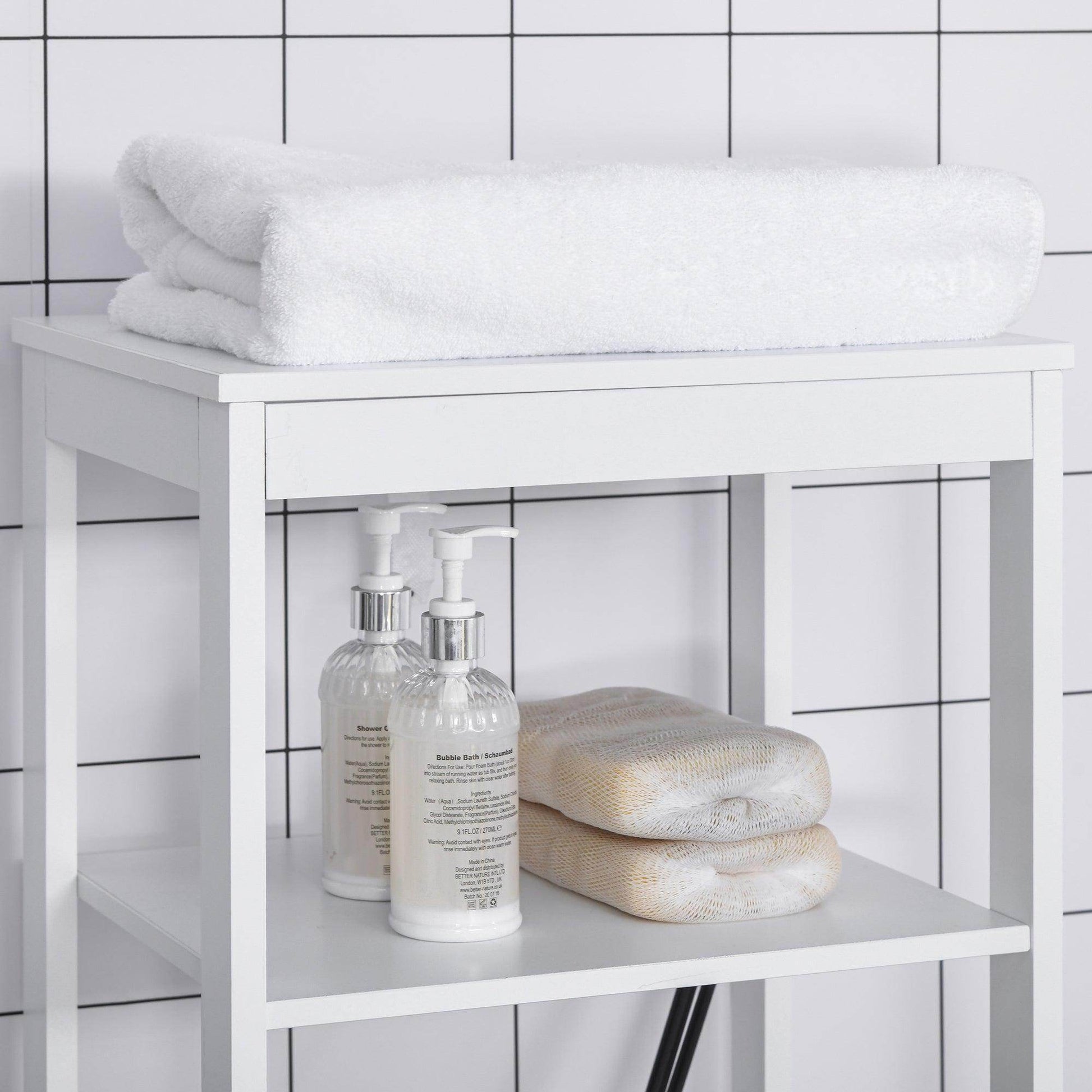 Kleankin Tall Bathroom Cabinet Organiser - ALL4U RETAILER LTD