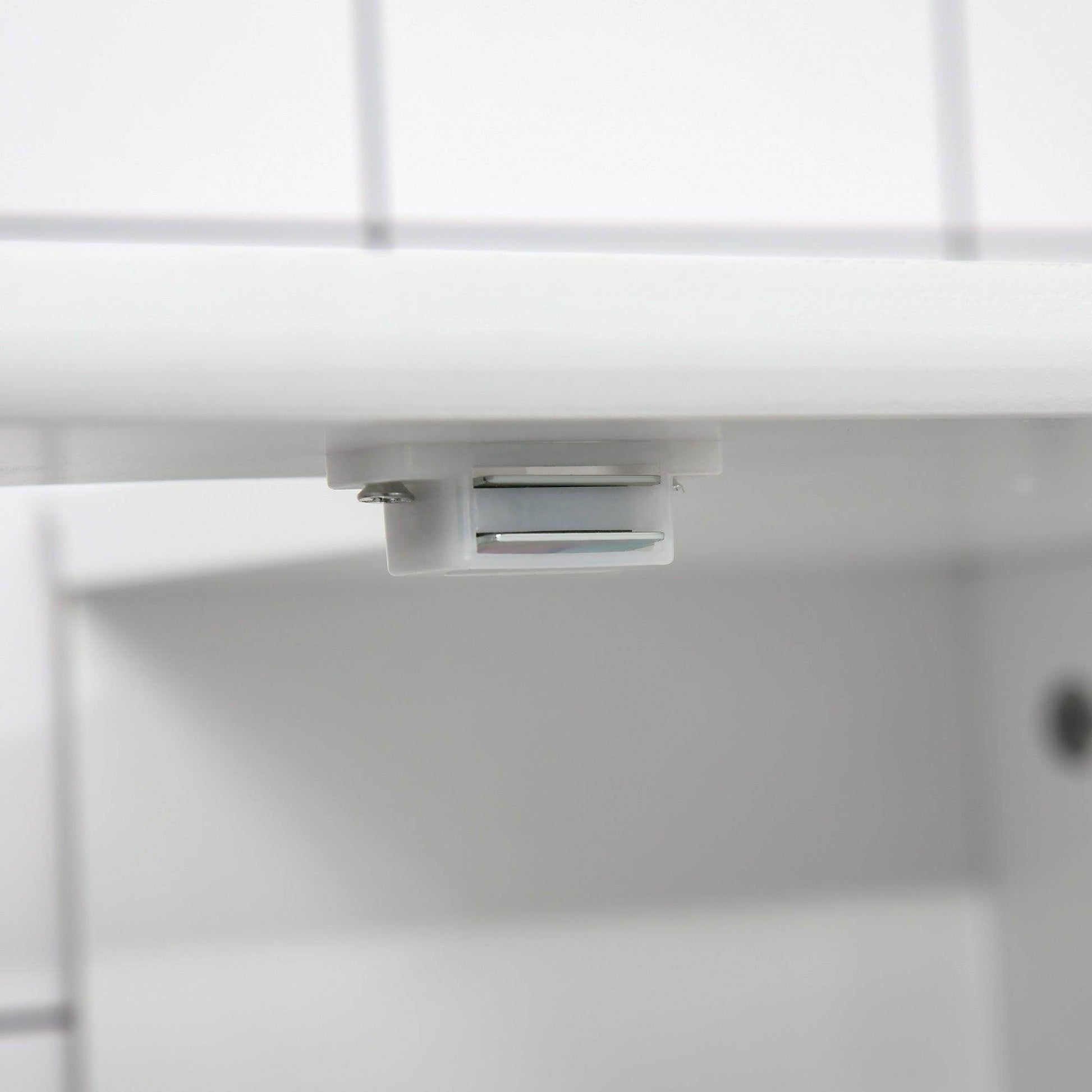 Kleankin Under-Sink Storage Cabinet - Adjustable Shelf - White - ALL4U RETAILER LTD