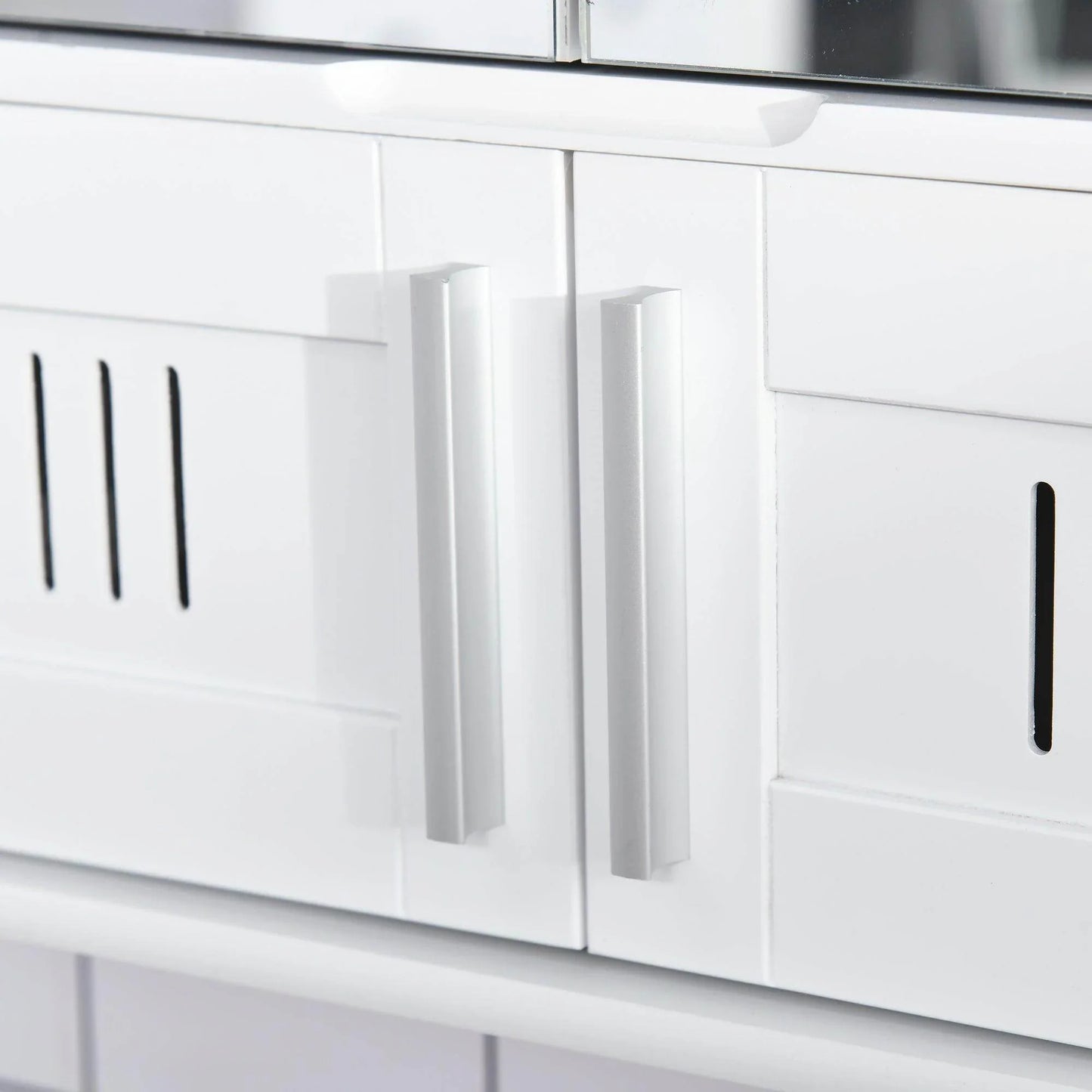 Kleankin Wall Mounted Bathroom Cabinet with Double Doors - White - ALL4U RETAILER LTD