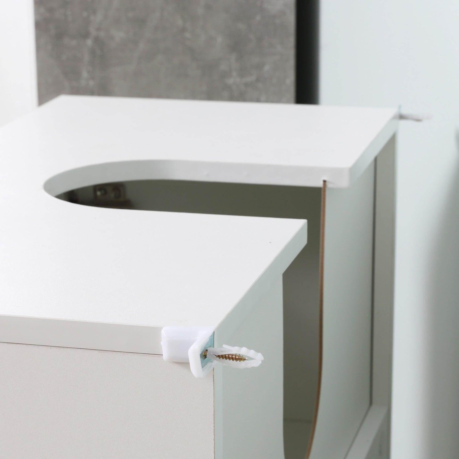 Kleankin White Under Sink Storage Cabinet - ALL4U RETAILER LTD