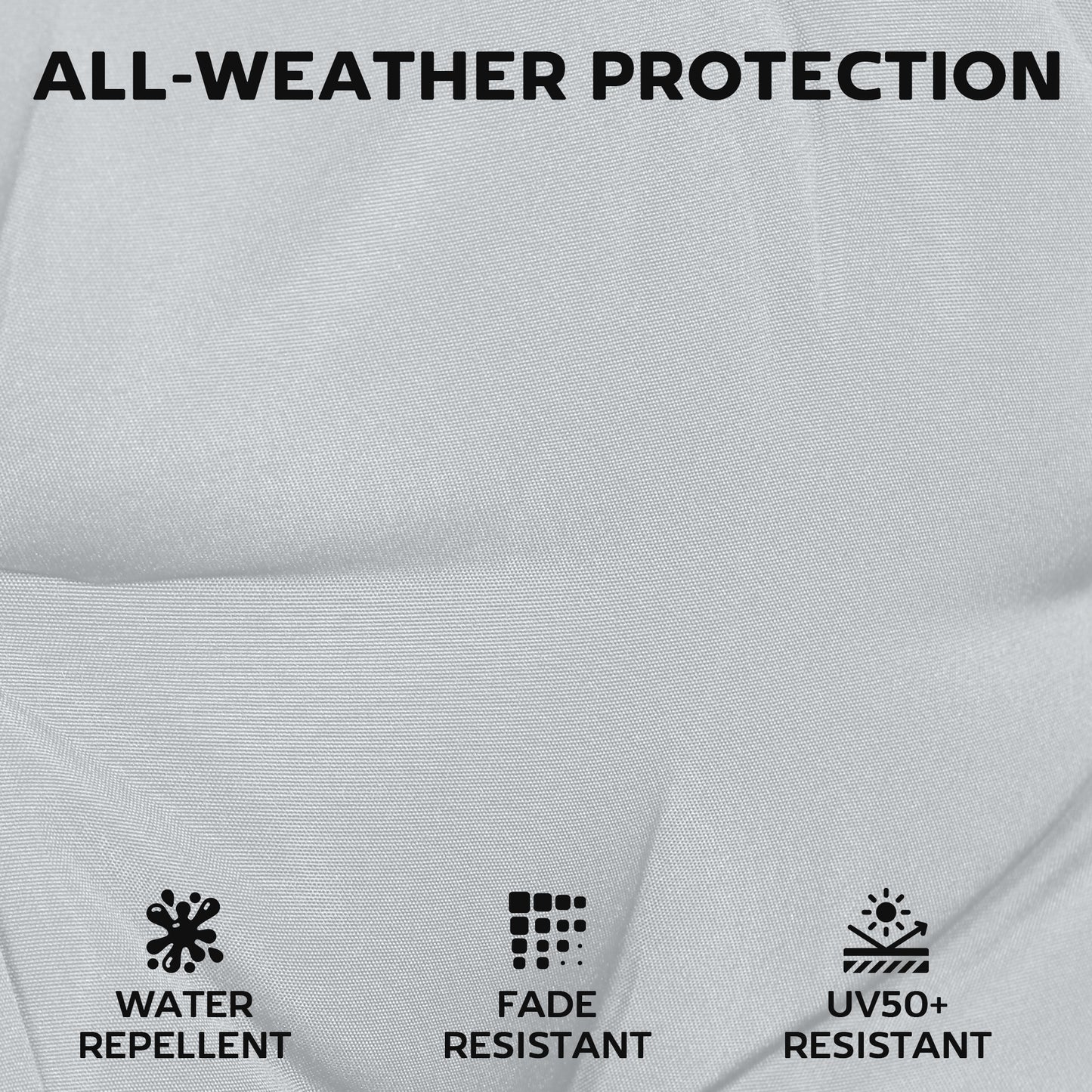 Outsunny 6 Pack Outdoor Seat Cushions With Machine Washable Covers Water Repellent Light Grey