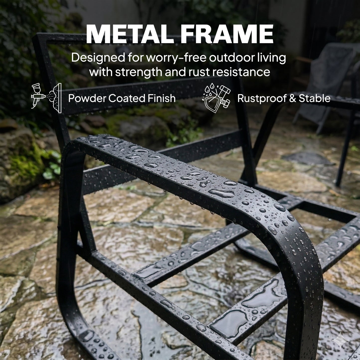 Outsunny 4 Piece Garden Furniture Set Outdoor Sofa Set Loveseat Armchairs Coffee Table Cushions All Weather