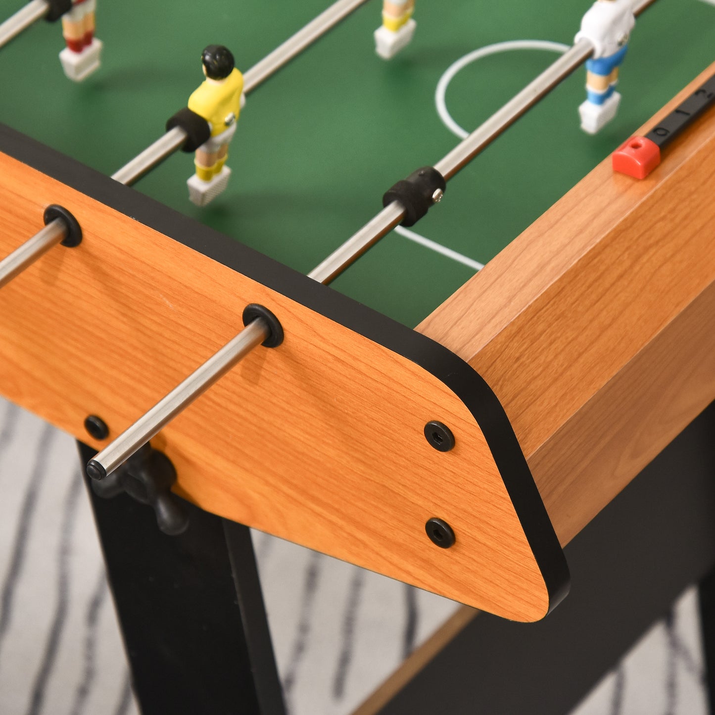 HOMCOM Mini Foosball Table - Folding Soccer Game for Family Fun and Kids Indoor Play - ALL4U RETAILER LTD