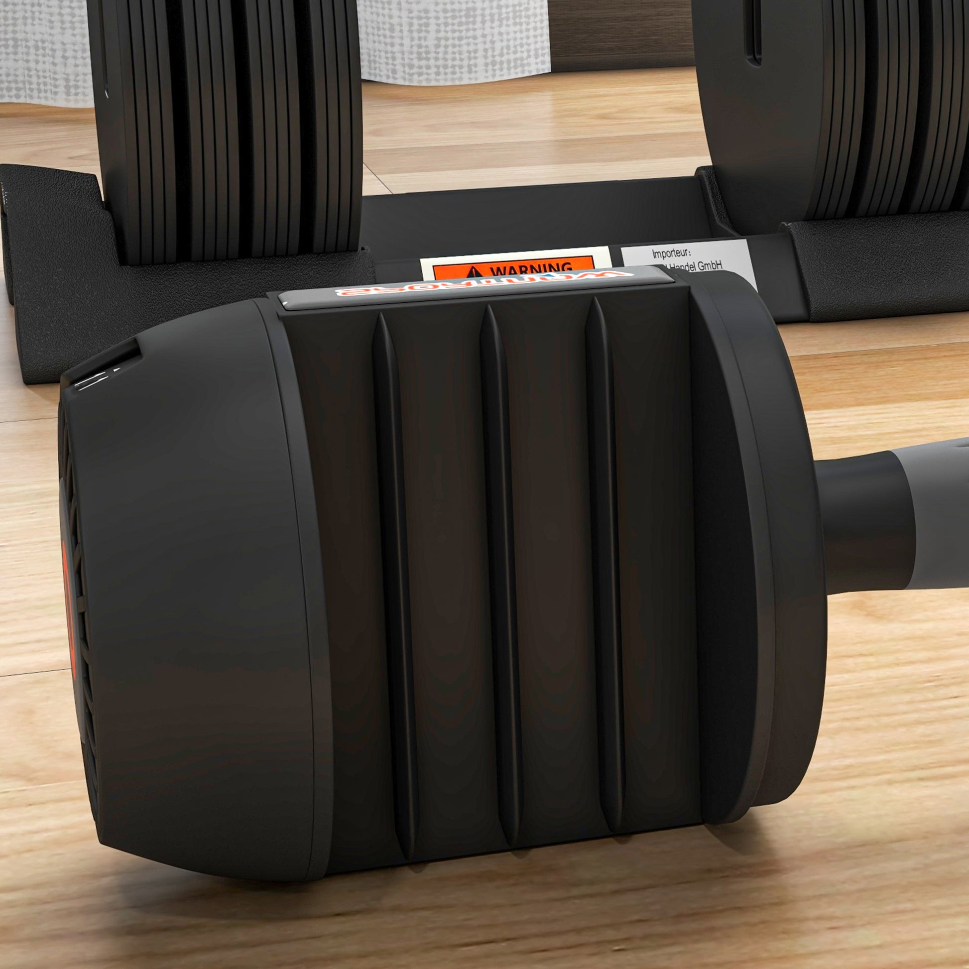 Adjustable 4-in-1 Dumbbells Set 2 x 20KG with Storage Tray and Non-Slip Grip for Home Fitness - ALL4U RETAILER LTD