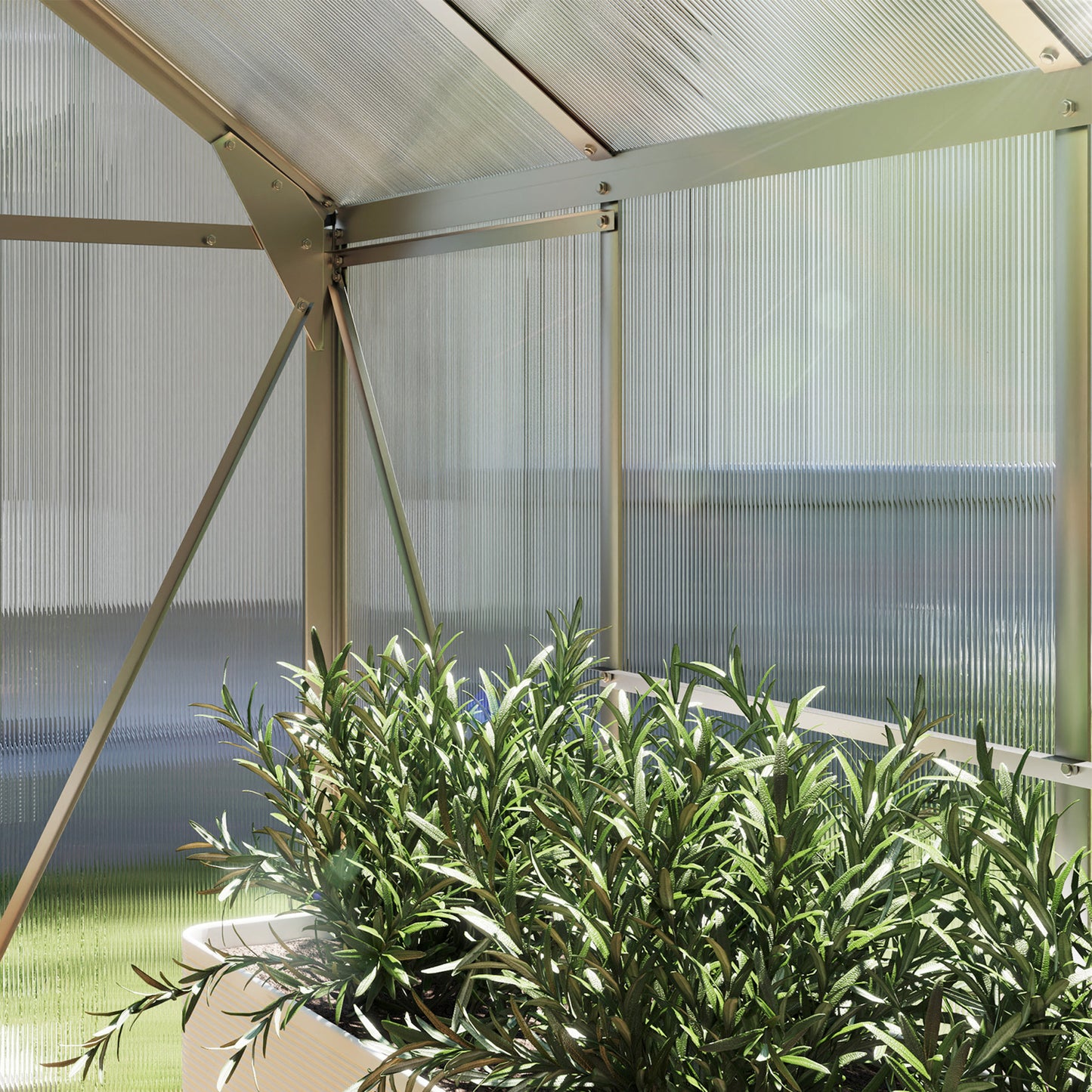 Outsunny 6x8 Ft Walk In Greenhouse With Sliding Door Clear Panels For Garden And Patio
