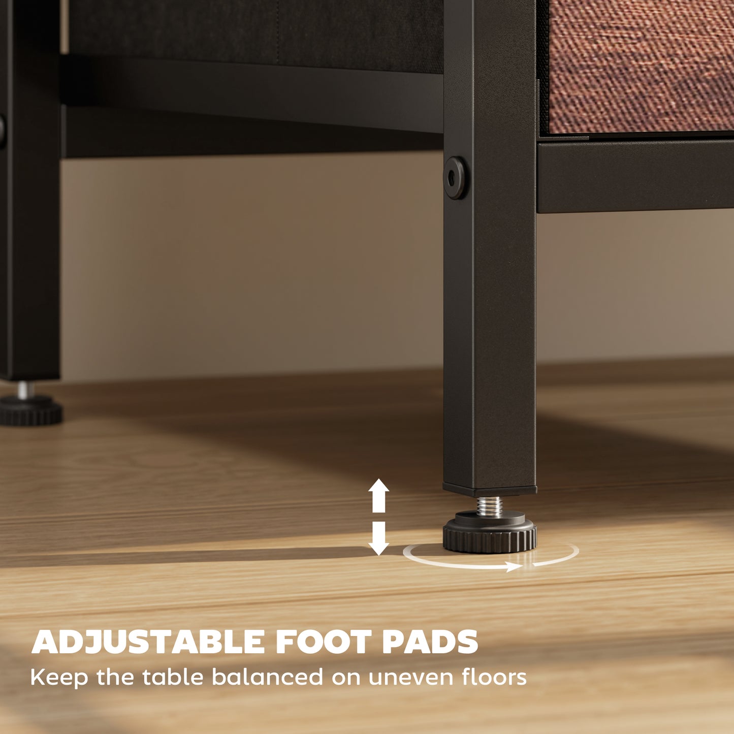 HOMCOM Bedside Table With Charging Station USB Ports Power Sockets Rustic Brown Nightstand With Storage