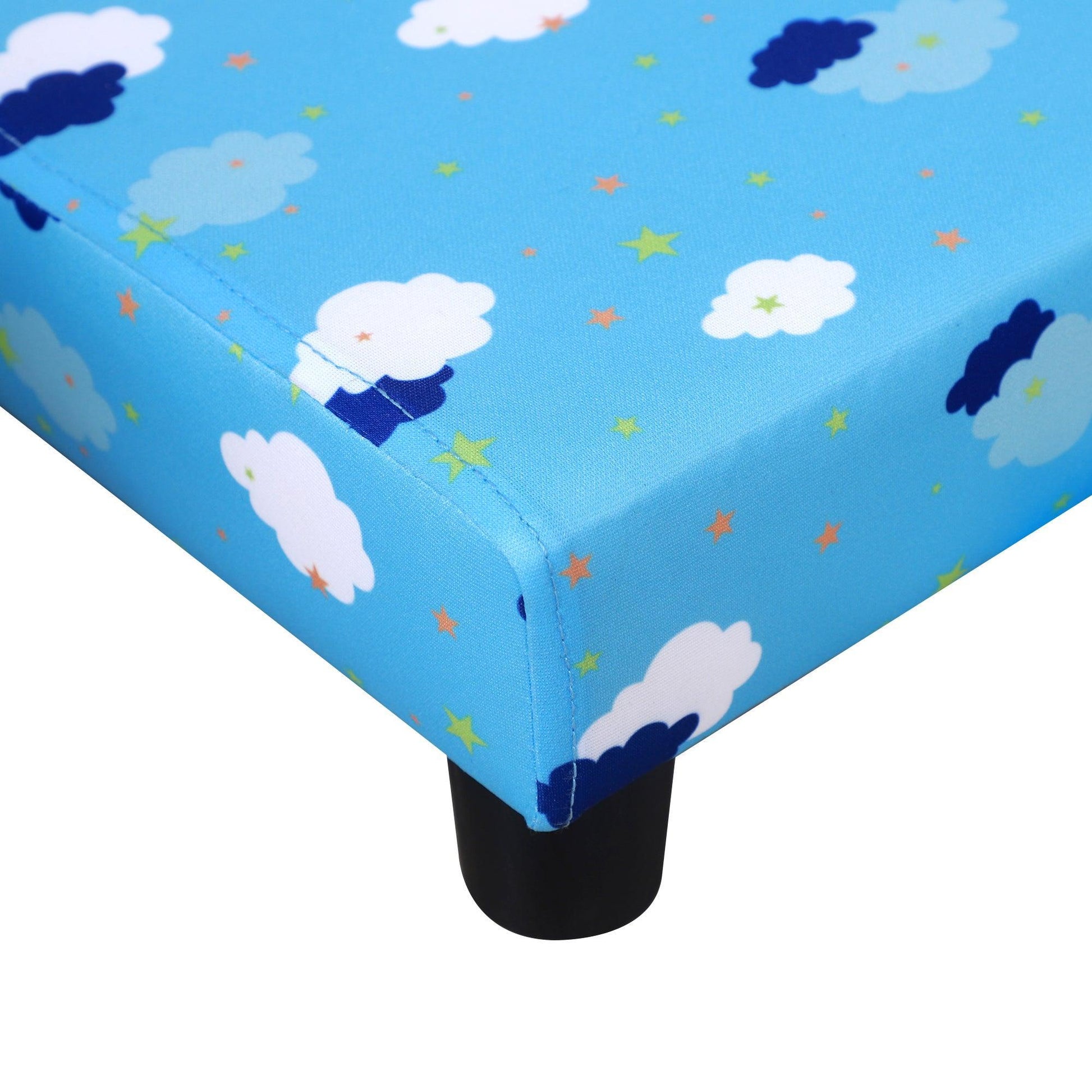 HOMCOM Kids Sofa with Footrest – Adorable Blue Cloud Star - ALL4U RETAILER LTD