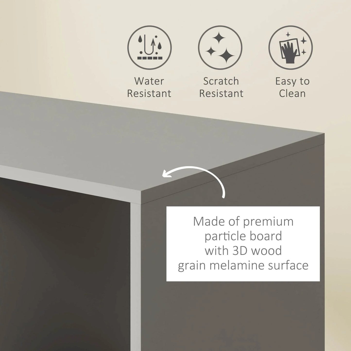 Mobile Grey Open Wardrobe with Clothes Rail and Shelves - Versatile Garment Rack on Wheels for Bedroom and Hallway - ALL4U RETAILER LTD