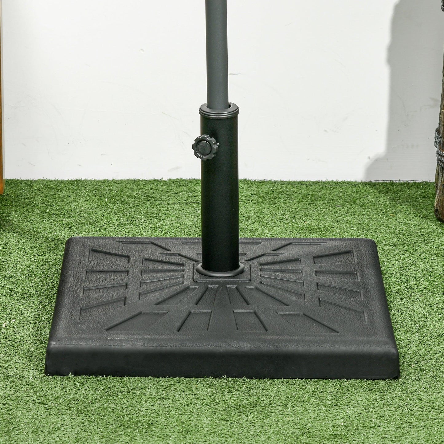 Outsunny 19kg Resin Garden Parasol Base Holder, Black - ALL4U RETAILER LTD