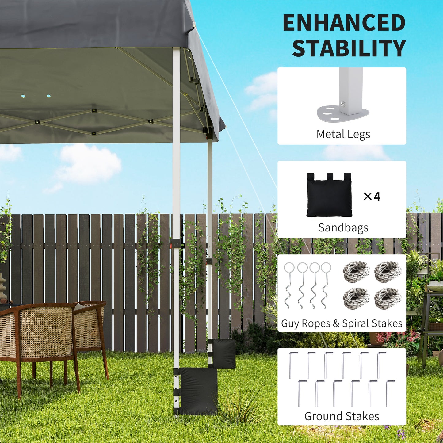 Outsunny 3 X 3 M Pop Up Gazebo With Wheels UPF50 Plus One Touch Outdoor Garden Party Tent Canopy Dark Grey