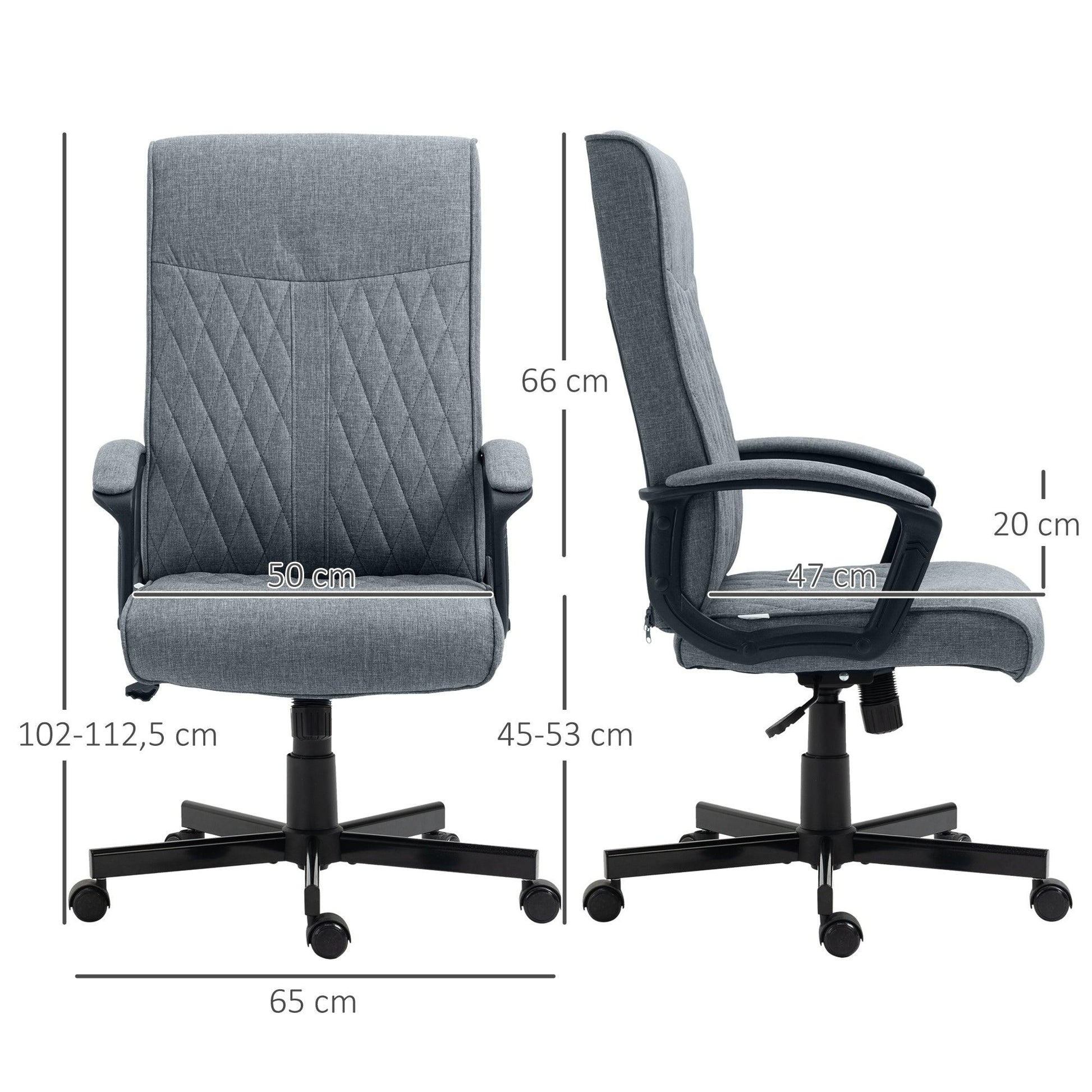 Vinsetto High-Back Office Chair, Dark Grey - ALL4U RETAILER LTD