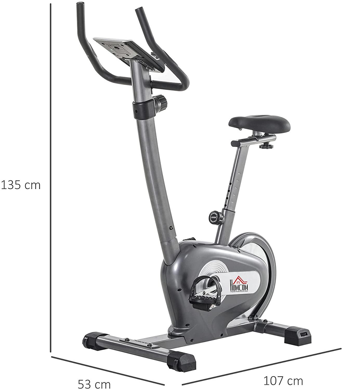 HOMCOM Adjustable Magnetic Resistance Indoor Cycling Bike, LCD Display - ALL4U RETAILER LTD