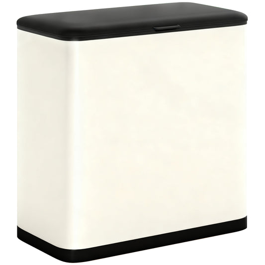 Homcom 8L Hanging Kitchen Bin With Lid And Removable Inner Bucket For Kitchen Cabinet Door Under Sink Office