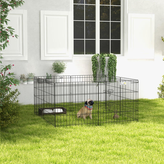 PawHut Indoor Outdoor 8 Panel Dog Playpen 61x61 cm - ALL4U RETAILER LTD