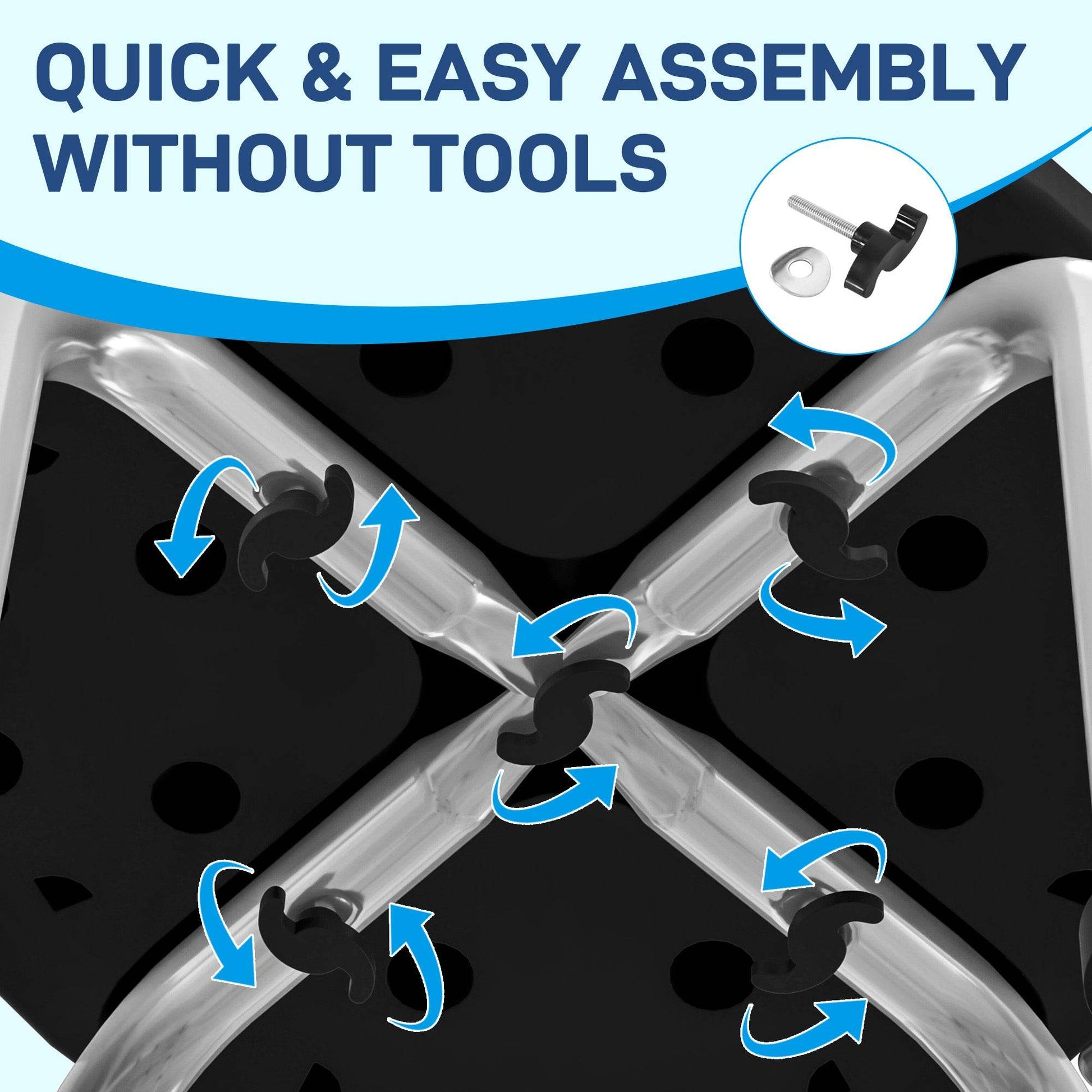 HOMCOM Adjustable Shower Stool with Non-Slip Feet for Elderly and Disabled, Black Aluminium Design - ALL4U RETAILER LTD