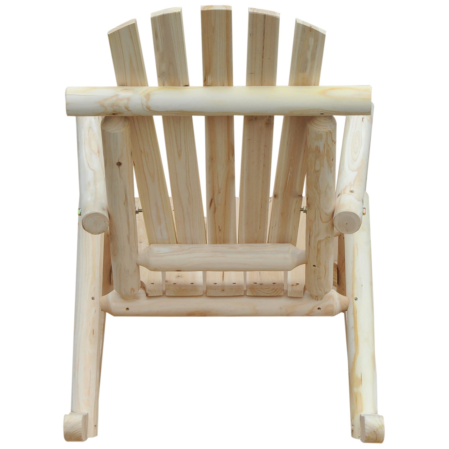 Outsunny 2 Piece Wooden Adirondack Rocking Chair Set For Porch And Garden Ergonomic Comfort Burlywood Finish