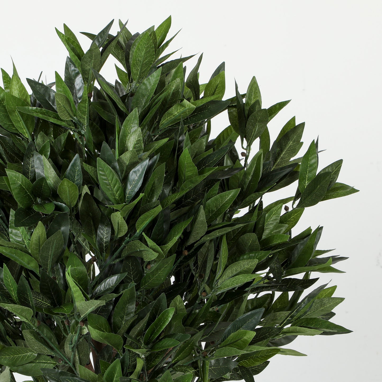 Outsunny Realistic Lush Topiary Ball Trees Set Of 2 Bay Laurel Artificial Topiary With Weighted Pots UV Resistant Green